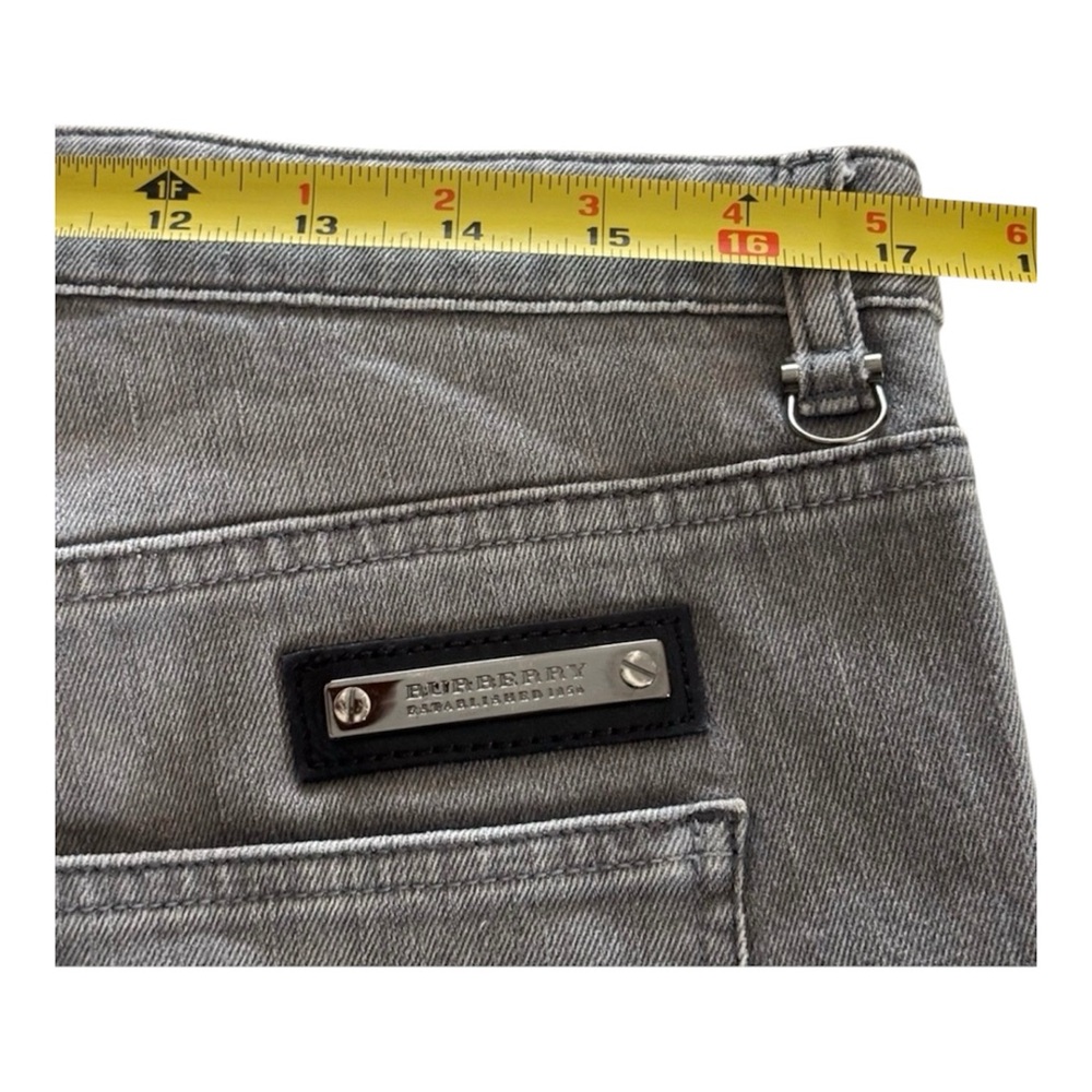 Burberry Light Gray Women’s Denim Pants - Sz 12 Like New - Picture 12 of 15